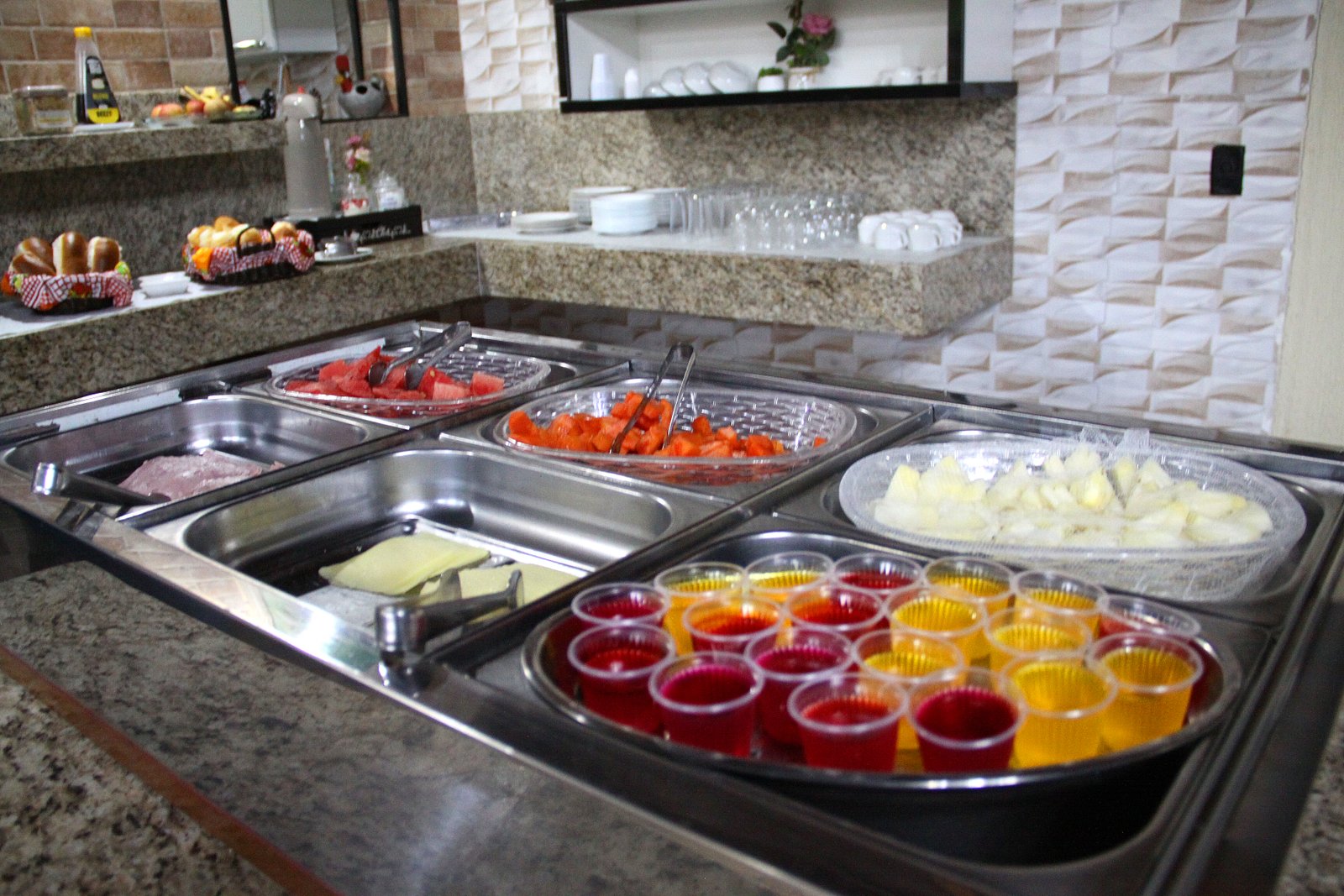 Buffet de café da manhã do Hotel Barroso